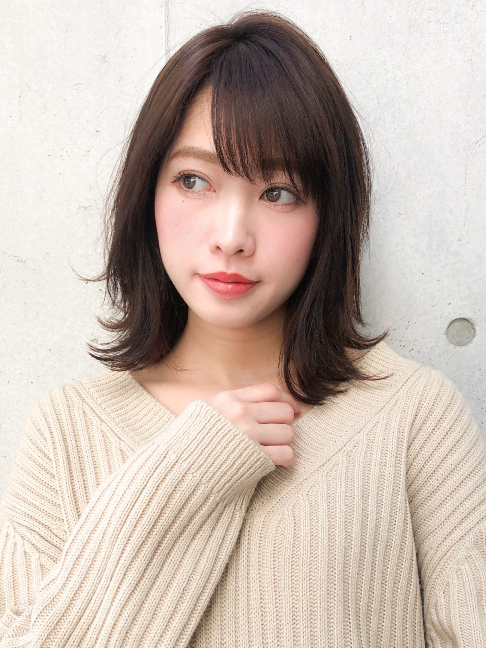 『Agnos 青山 石川』大人可愛い外ハネミディ♪