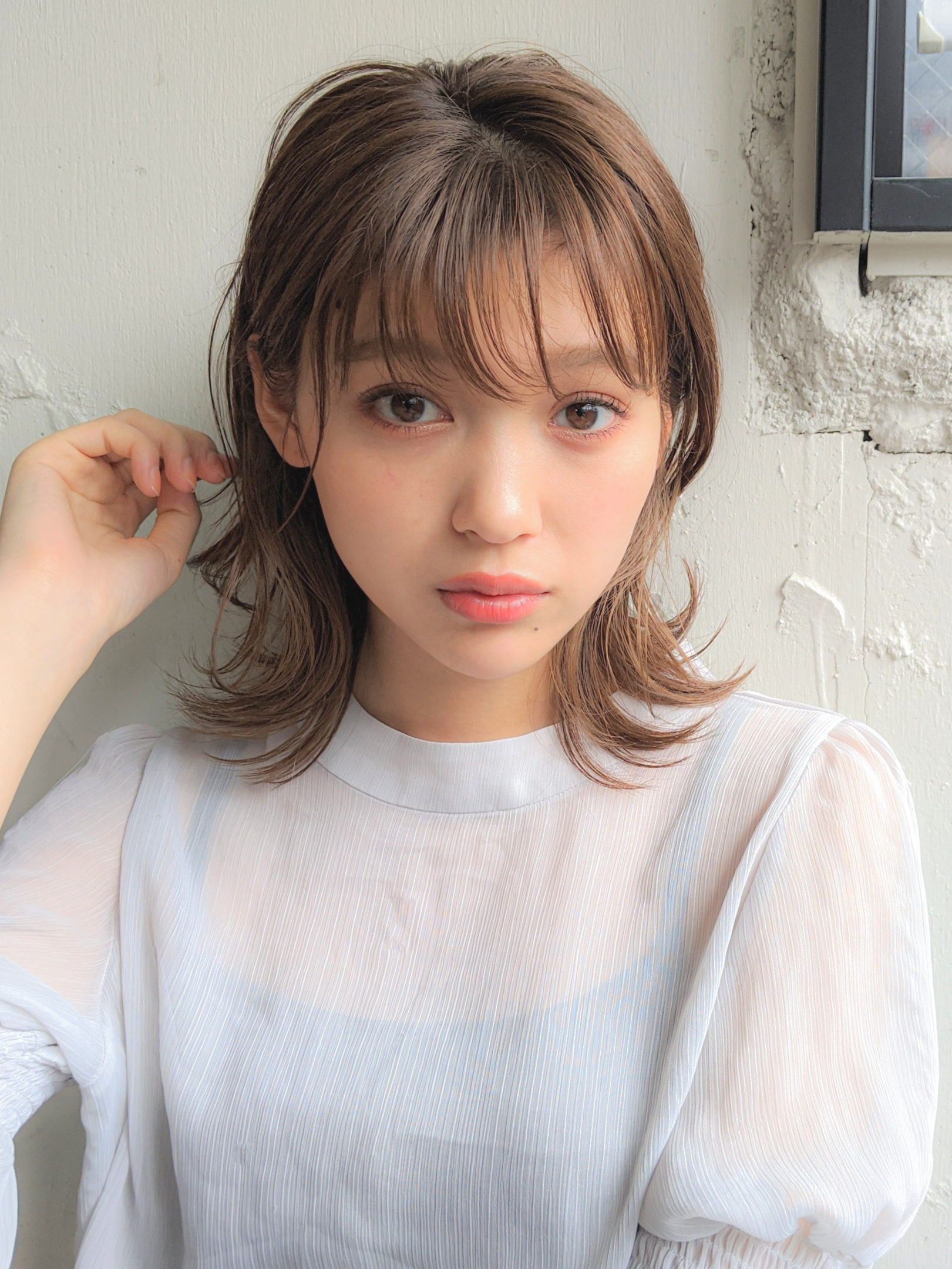 耳にかけてもお洒落に♪楽ちん外ハネミディアム！