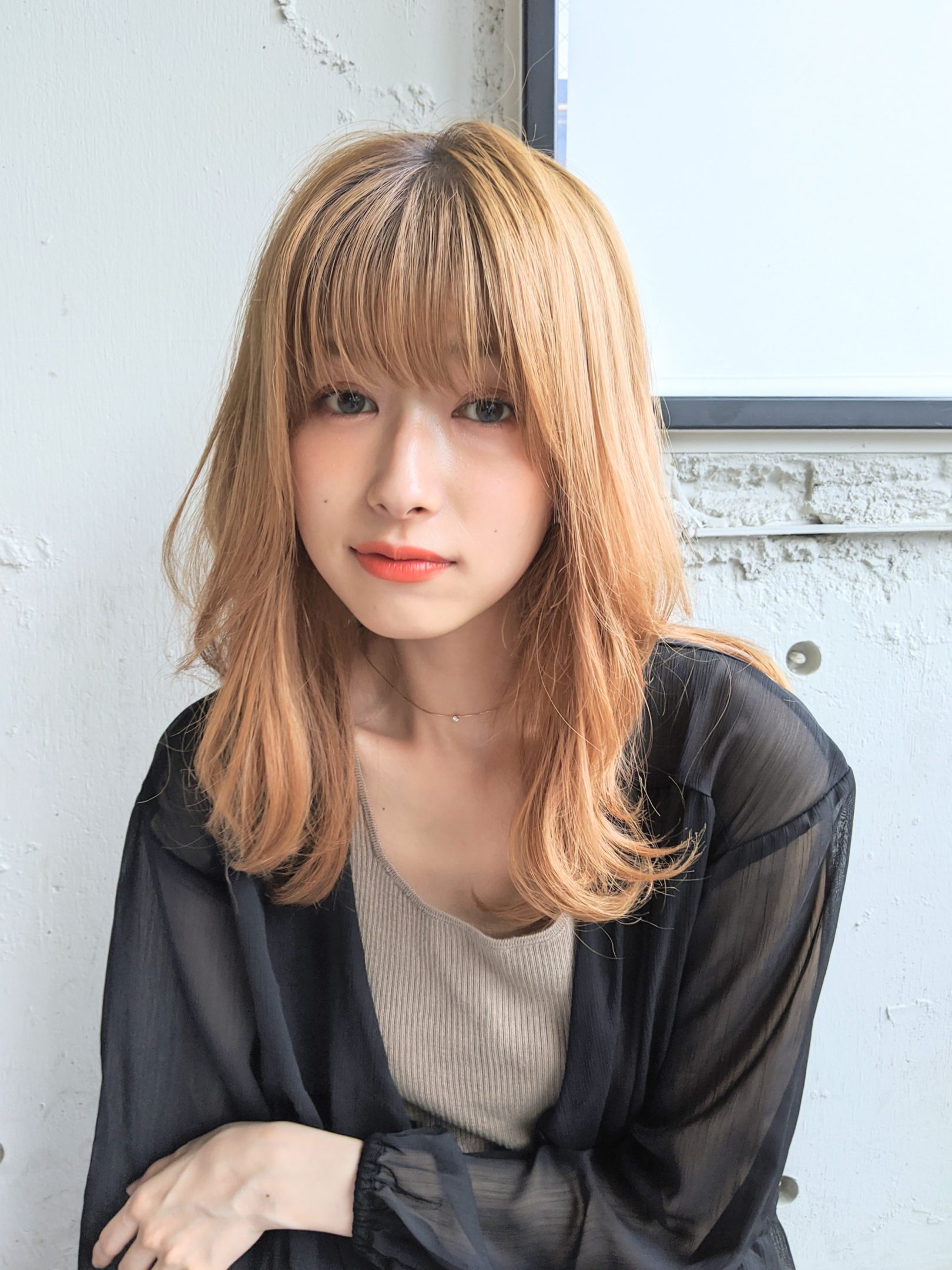 ひし形レイヤーとゆるカールミディアム♪