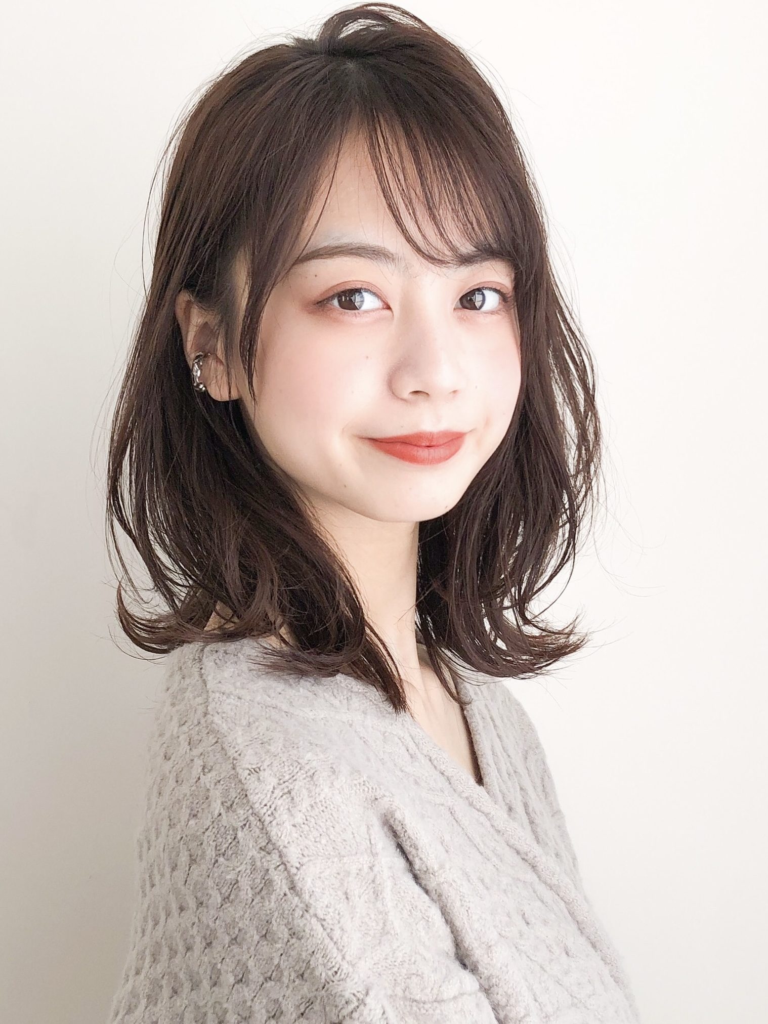 ワンカール毛先パーマミディアム