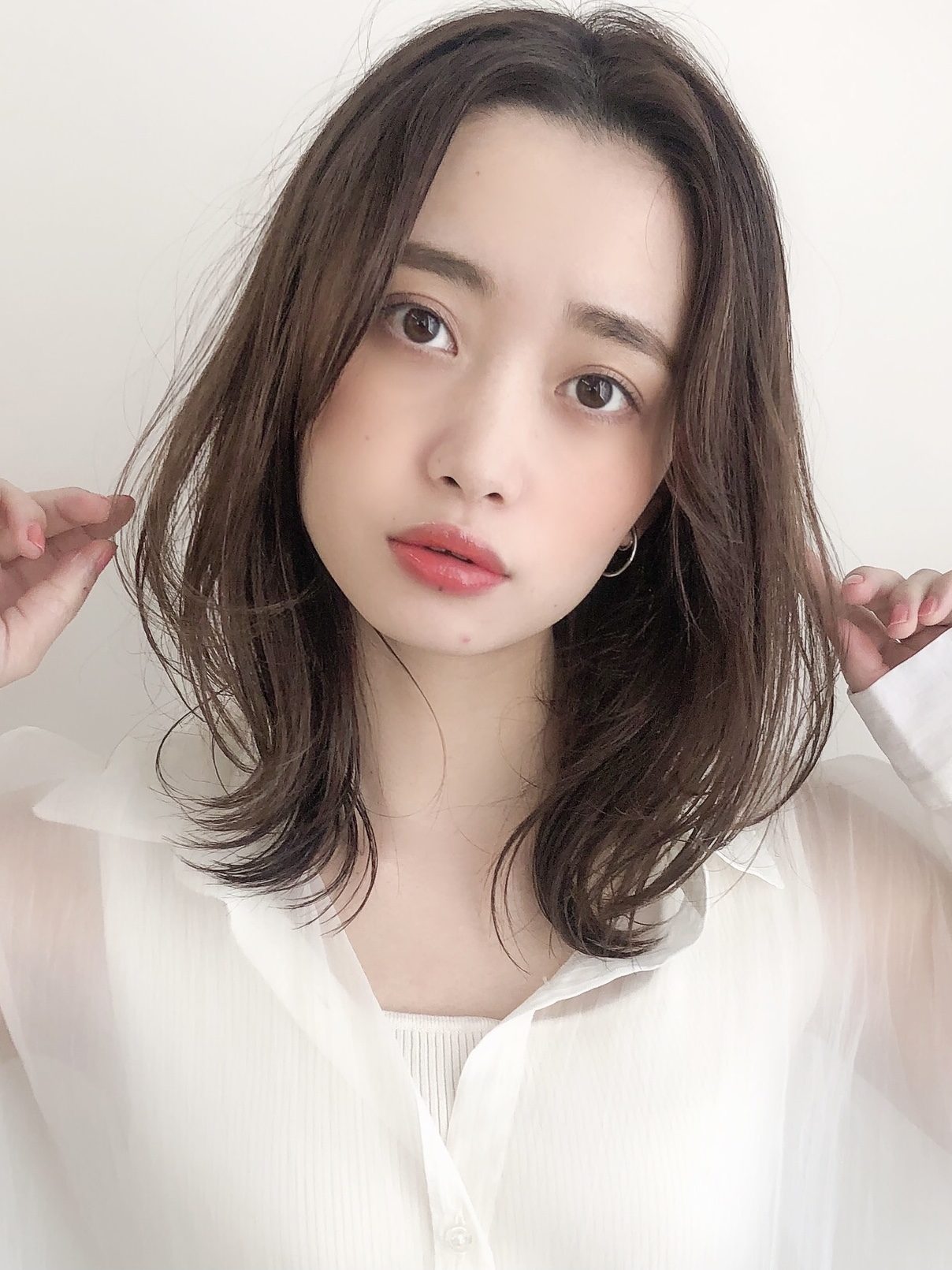 低温デジタルパーマ毛先くびれミディ