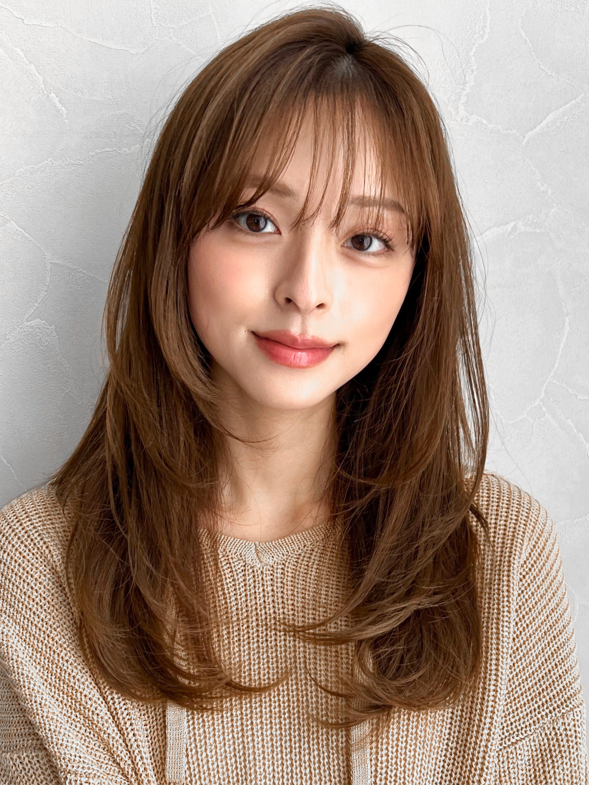 レイヤーカット小顔ヘア♪