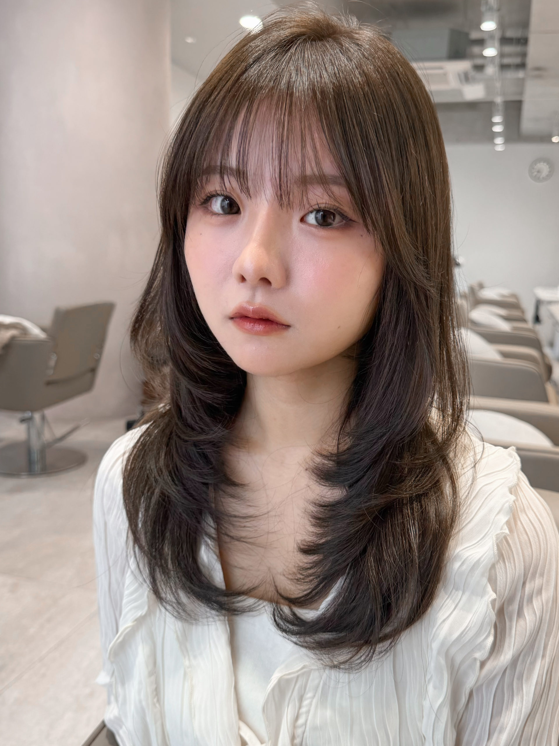 小顔カット簡単スタイリング♪