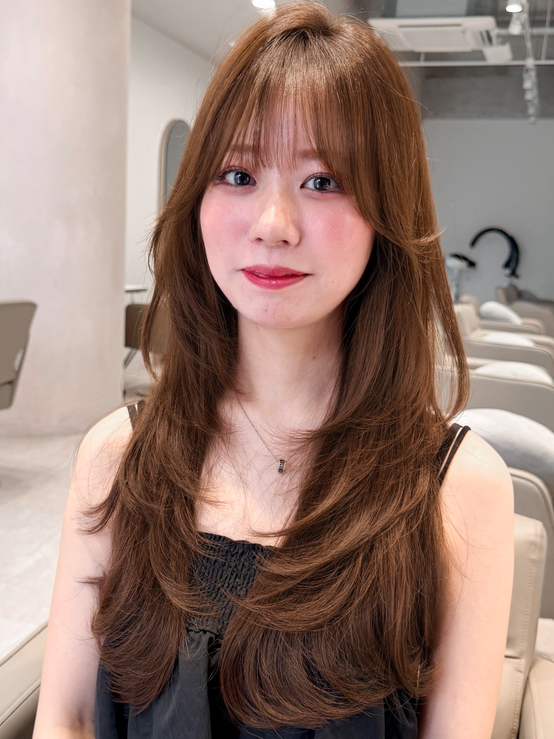 ひし形ヘア、外ハネスタイル♪