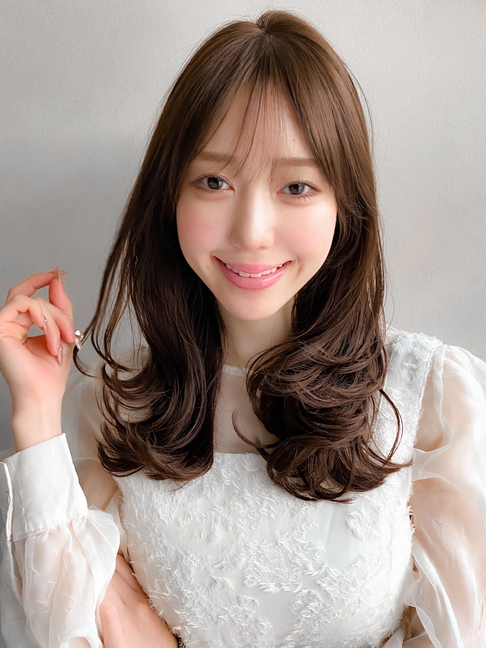 セミロングのレイヤースタイル◎