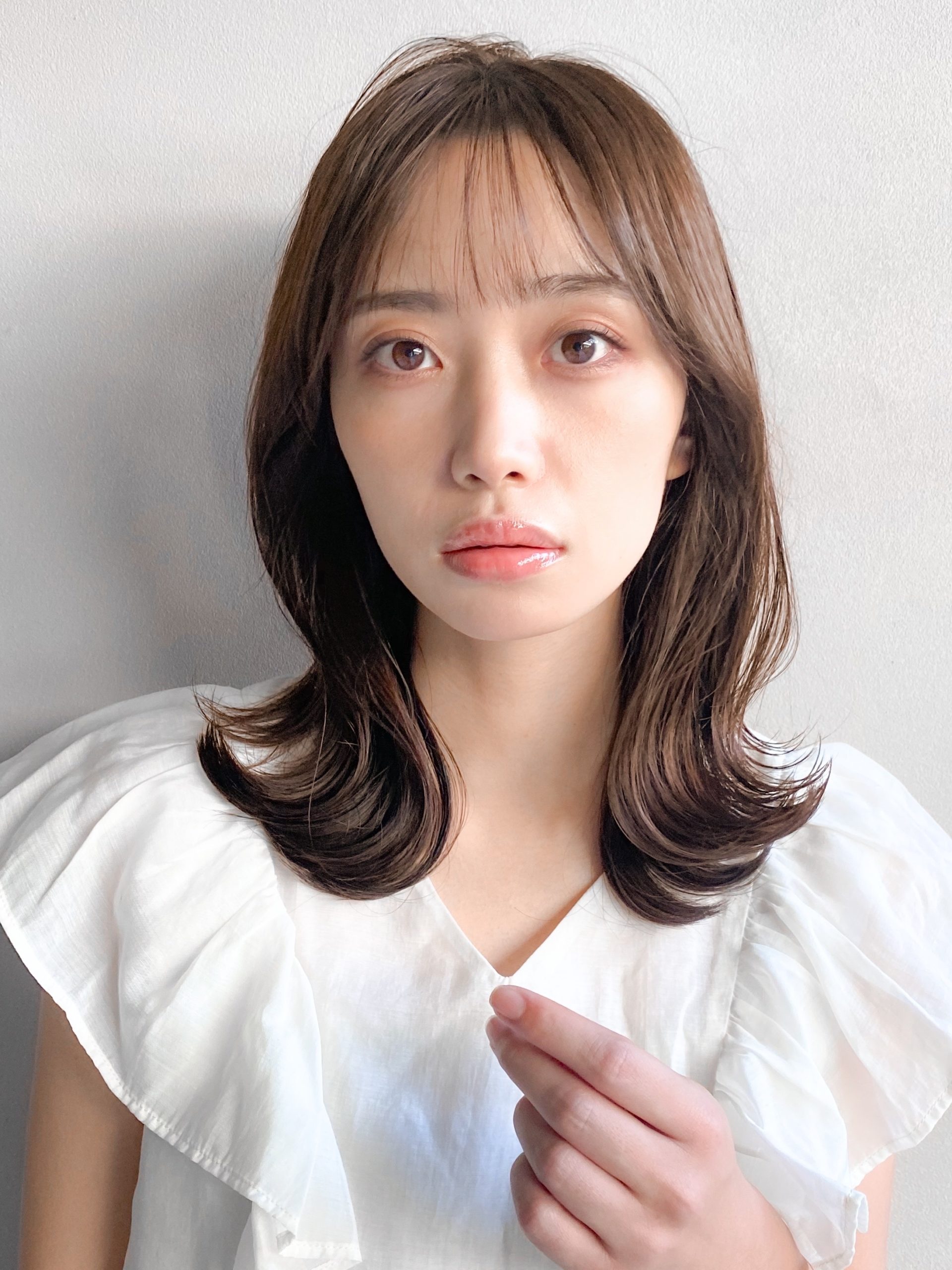 大人可愛いミディアムレイヤー！