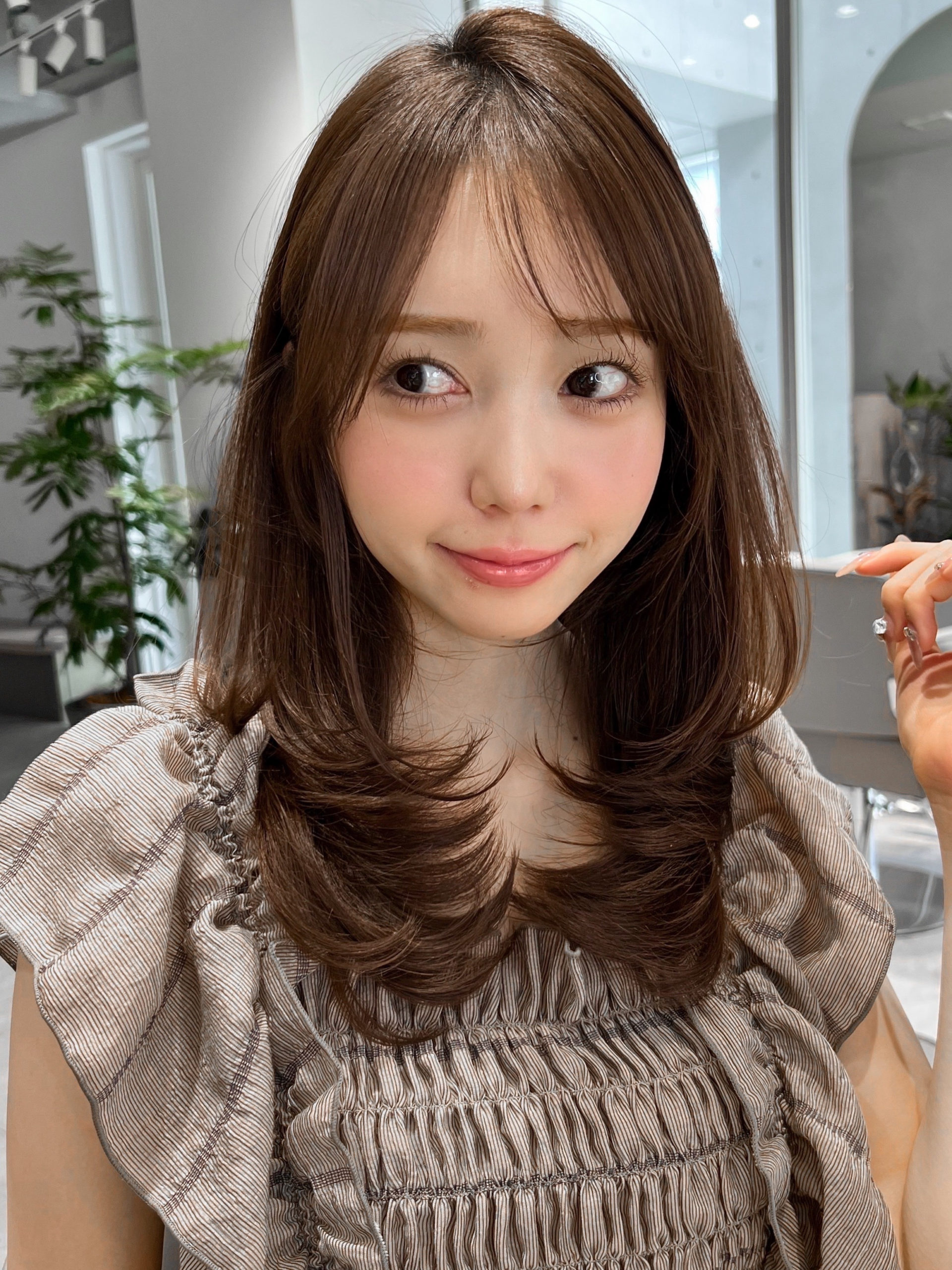 動きとまとまりが整うナチュラルスタイル♪