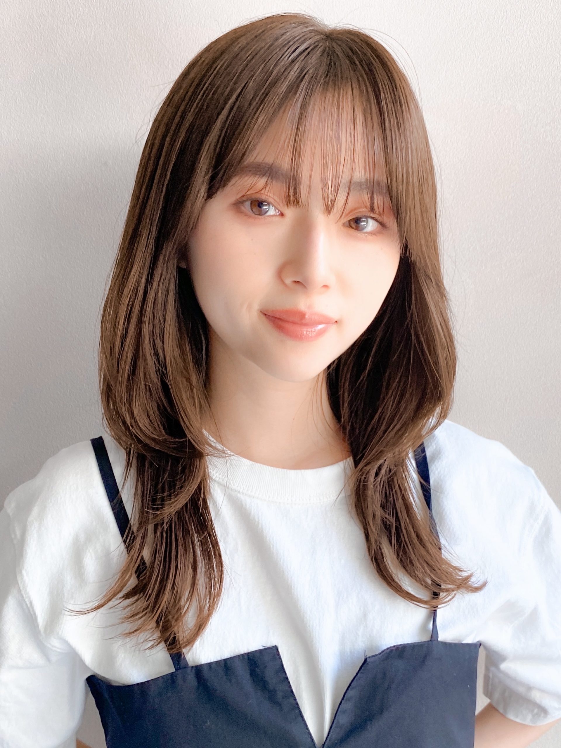 セミロングレイヤーが可愛い！