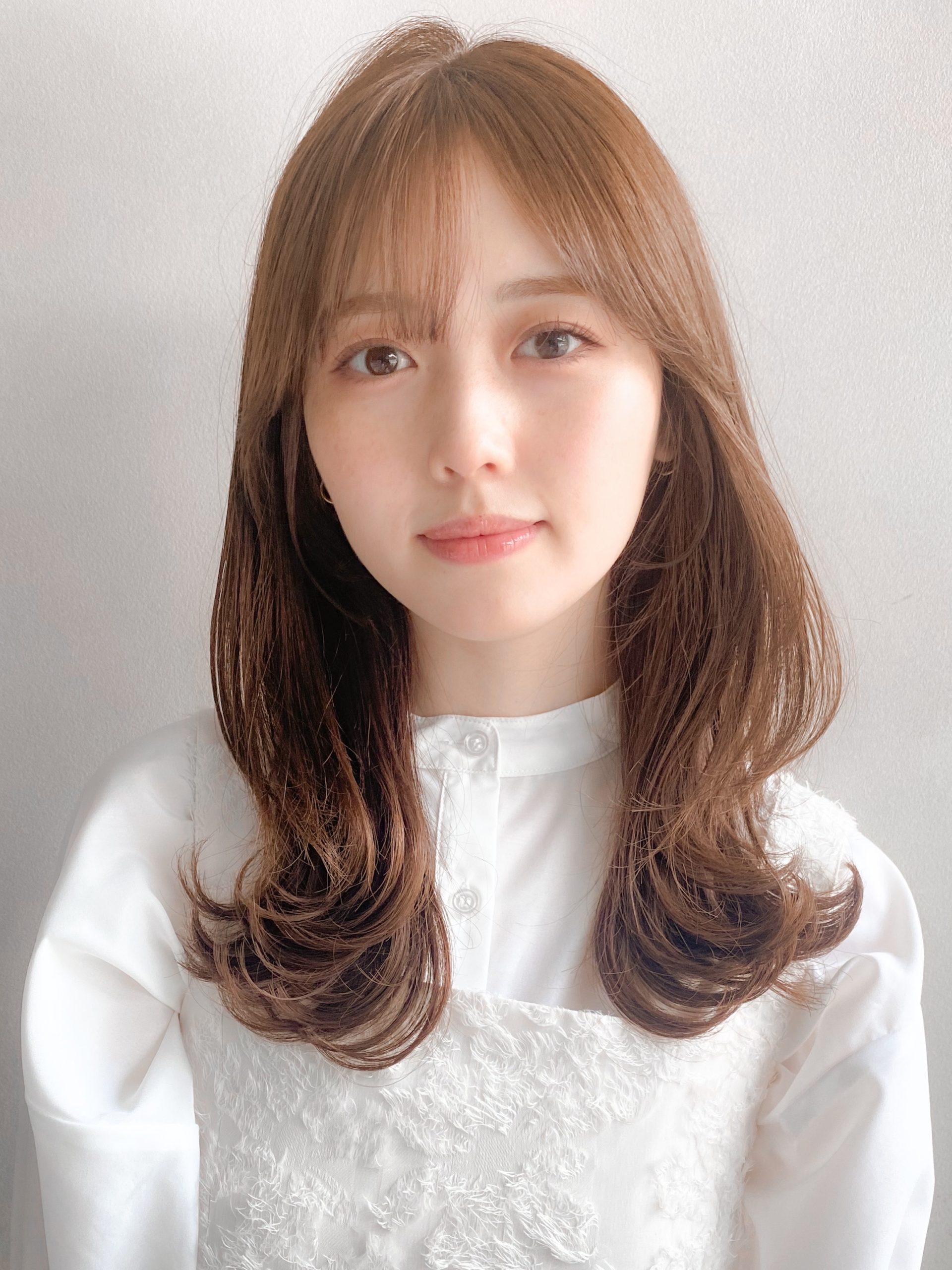 セミロングの外ハネワンカール！