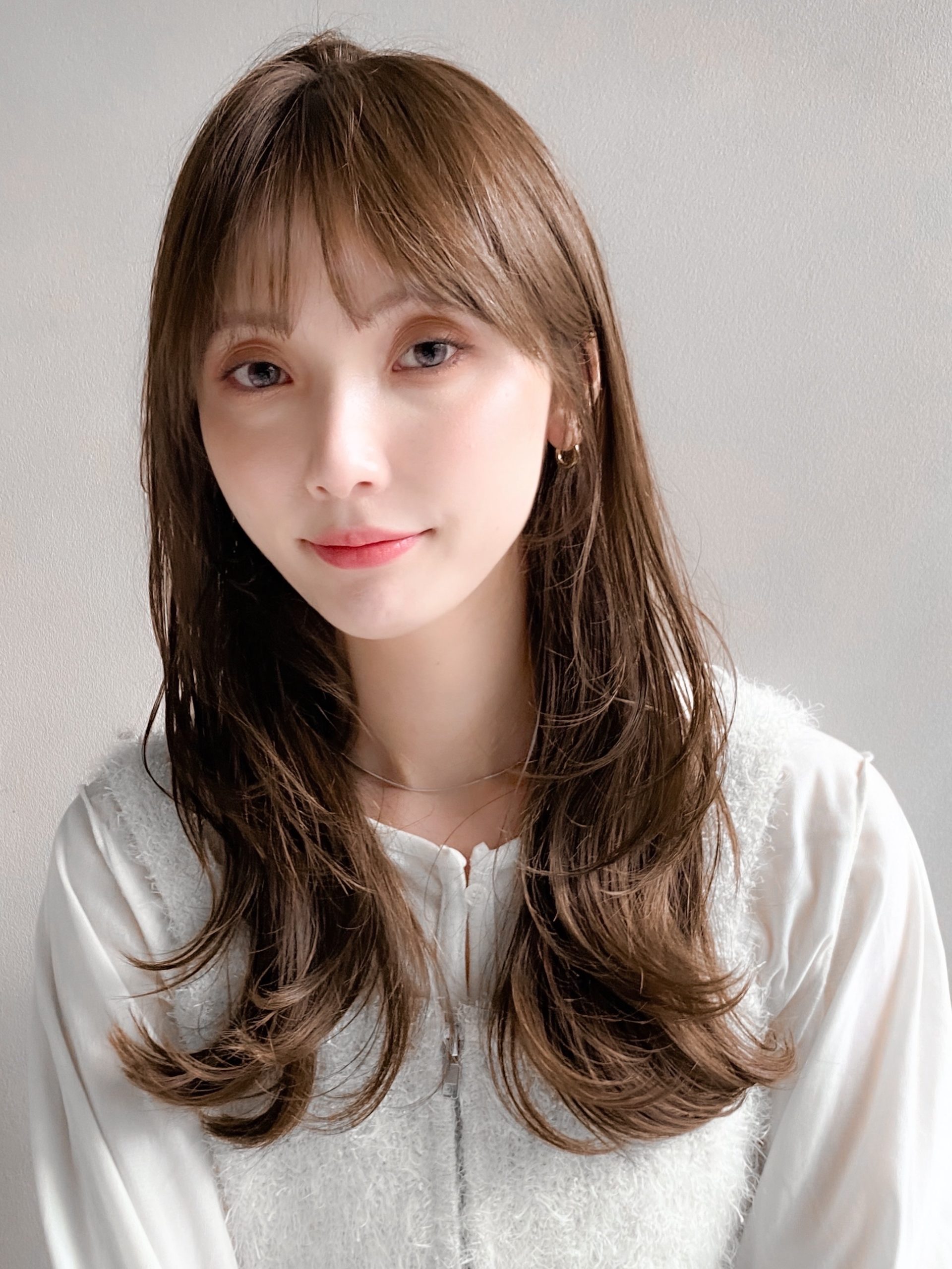 セミロングのレイヤースタイル！