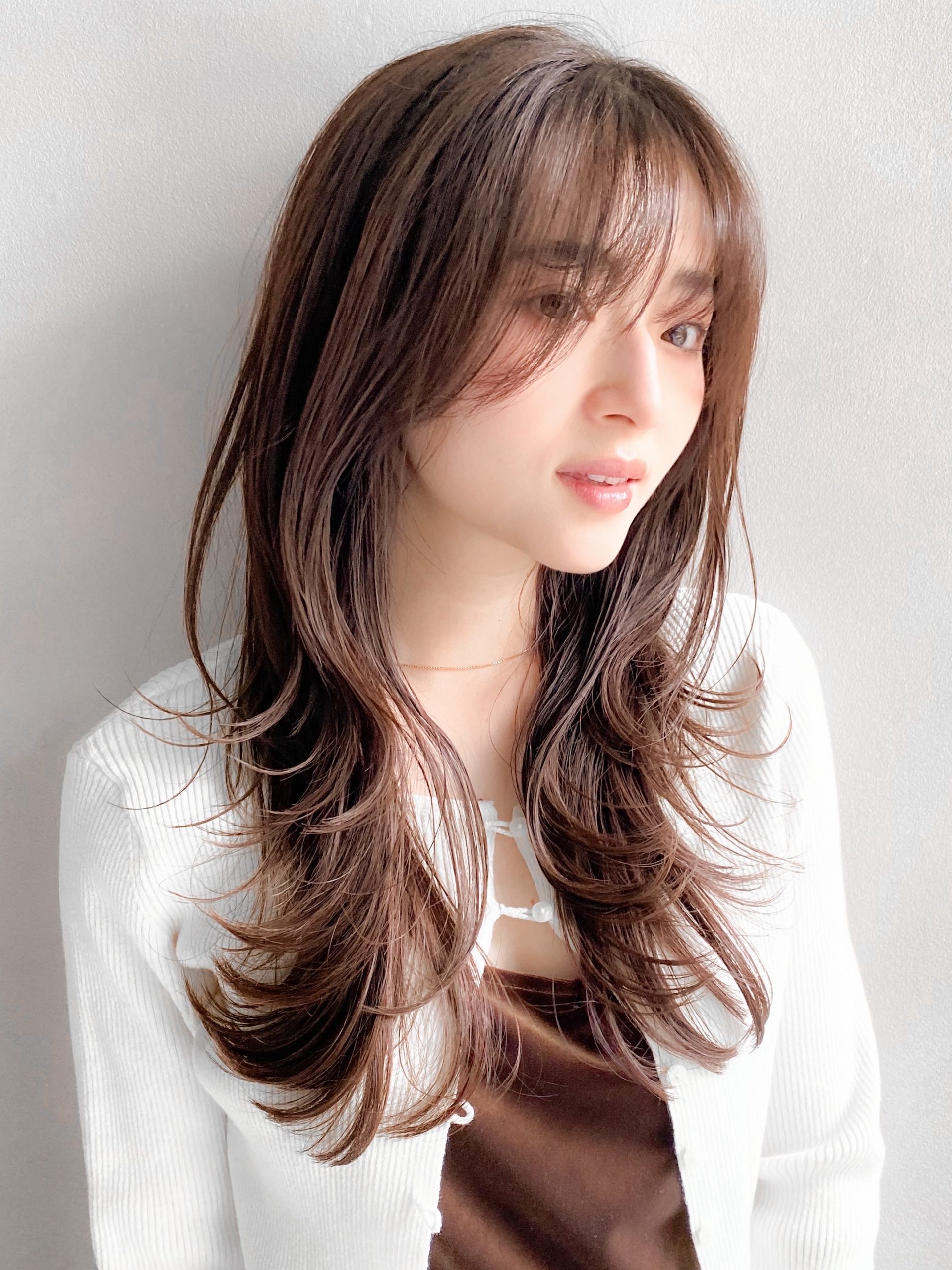 セミロングのレイヤースタイル!