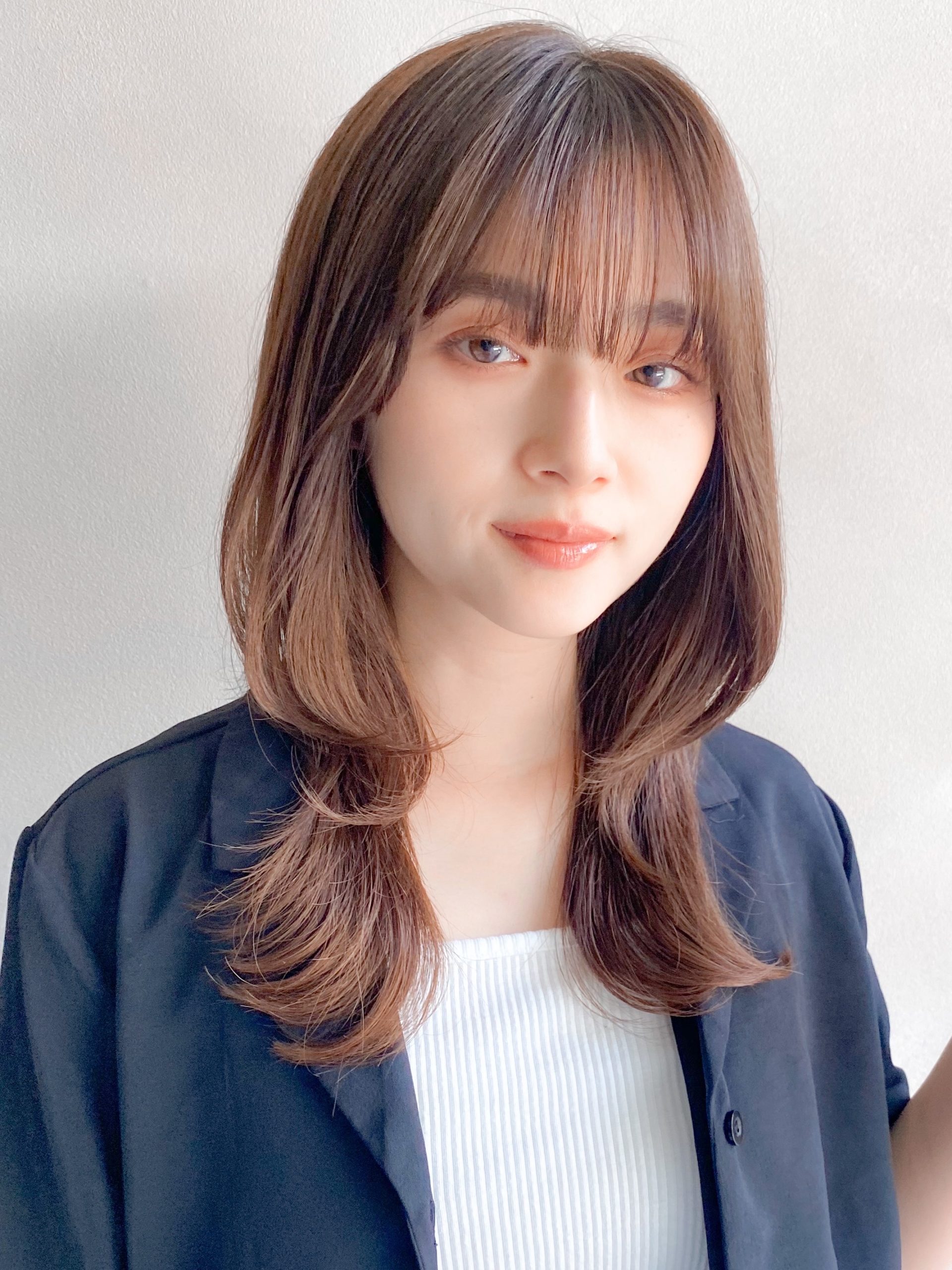 セミロングのレイヤースタイル!